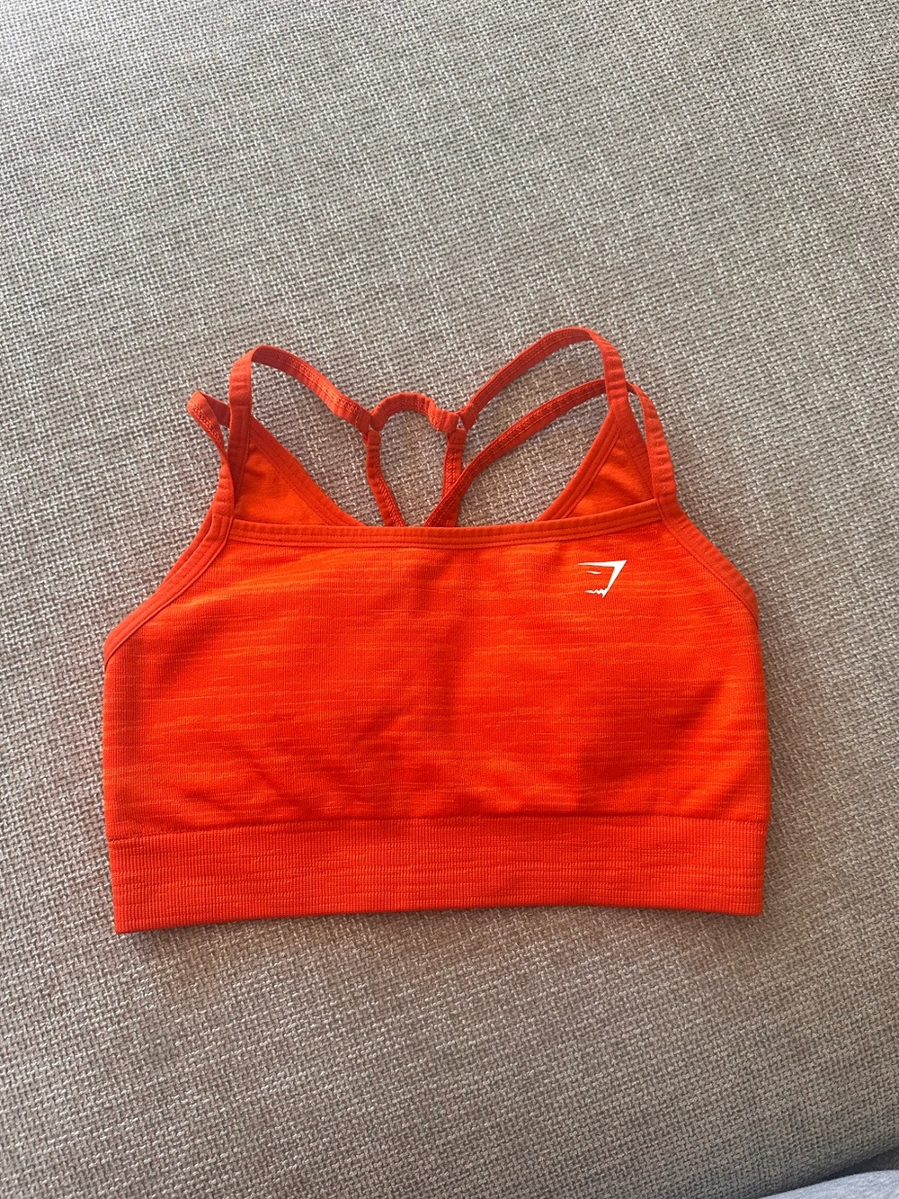 Gymshark Bright Orange Seamless Strappy Sports Bra